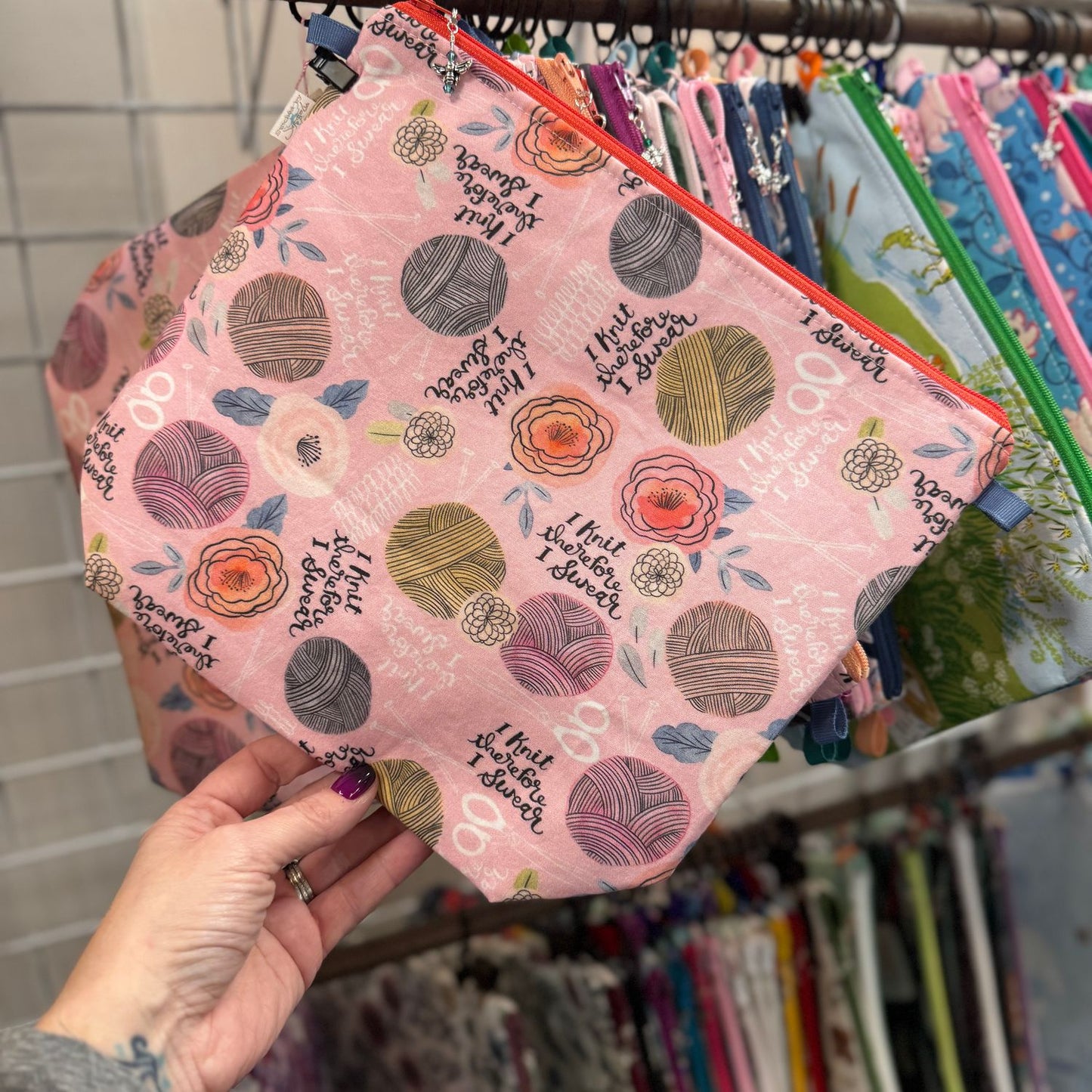 I Knit Therefore I Swear - Large Wedge