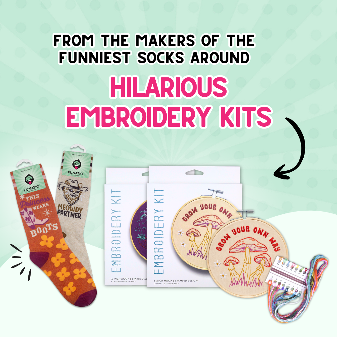 Mostly Drug Free Embroidery Kit