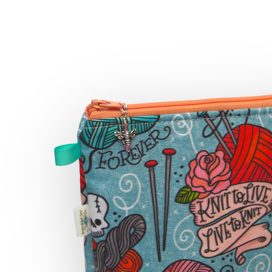 Knit to Live, Live to Knit - Tall Wedge