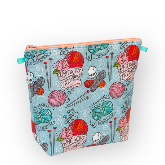 Knit to Live, Live to Knit - Tall Wedge