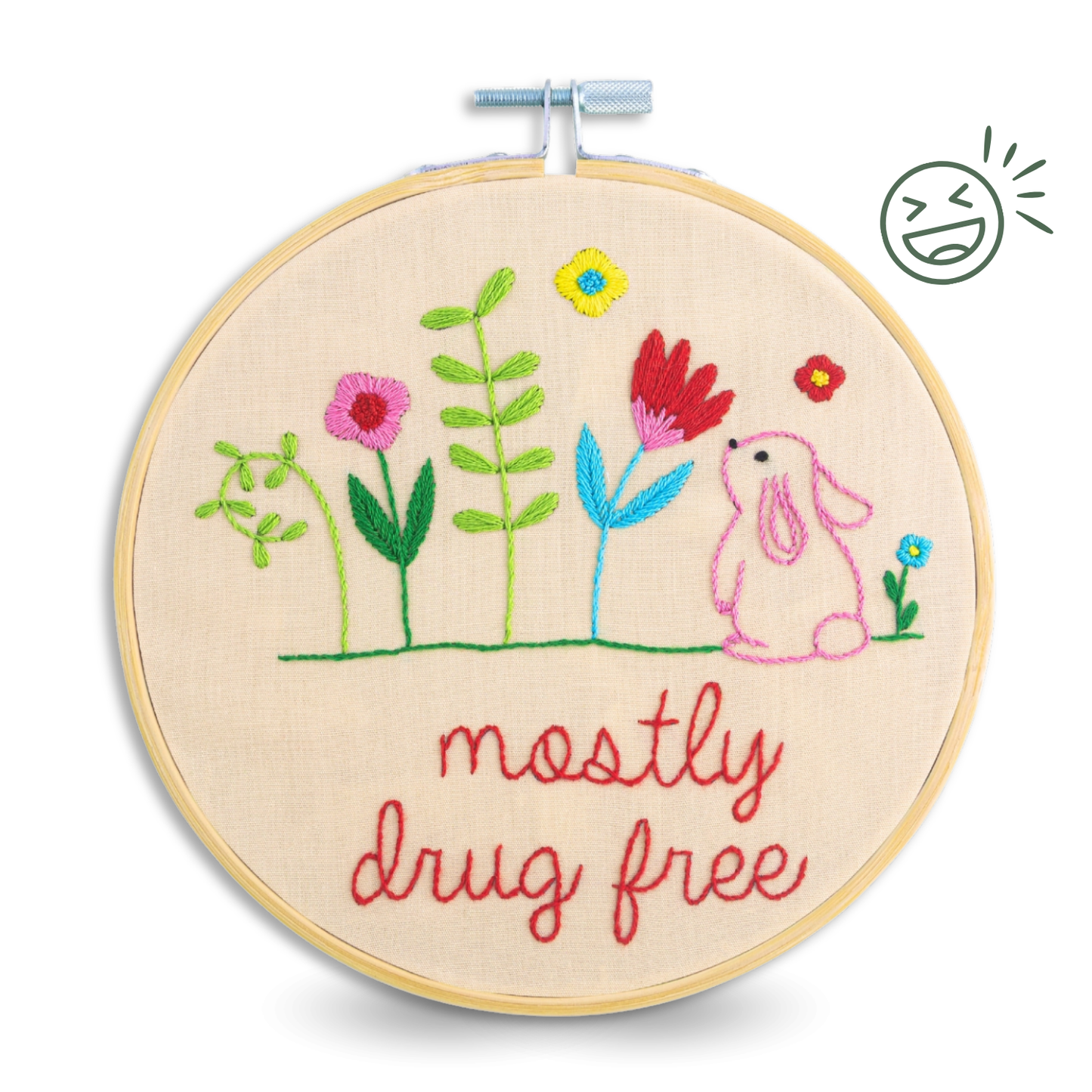 Mostly Drug Free Embroidery Kit